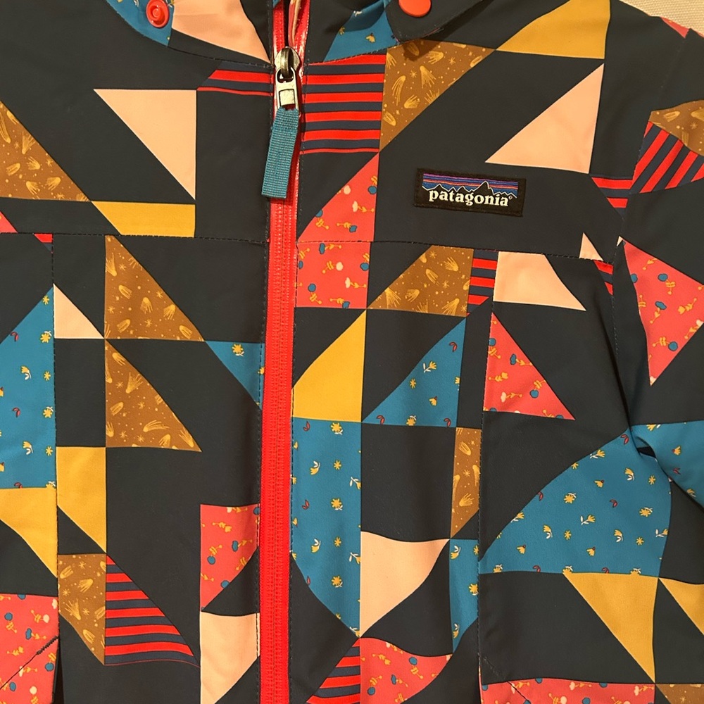Patagonia Kids Geometric Snowsuit in Navy, Pink & Teal - Picture 2 of 4